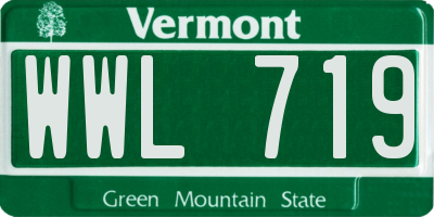 VT license plate WWL719