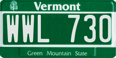 VT license plate WWL730