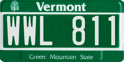 VT license plate WWL811