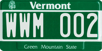 VT license plate WWM002