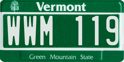 VT license plate WWM119