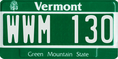 VT license plate WWM130