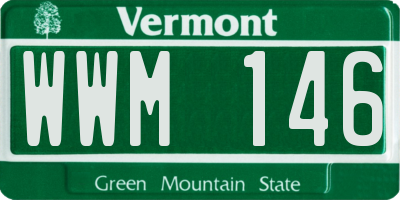 VT license plate WWM146