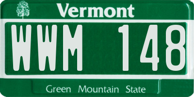 VT license plate WWM148