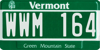 VT license plate WWM164