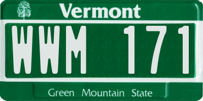 VT license plate WWM171