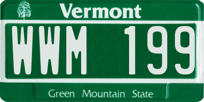 VT license plate WWM199