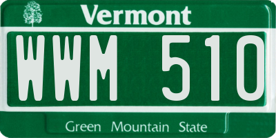 VT license plate WWM510