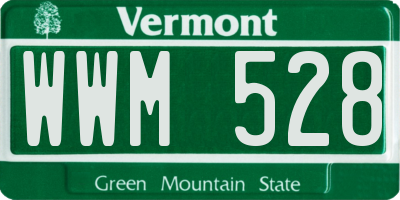 VT license plate WWM528
