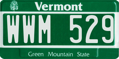 VT license plate WWM529