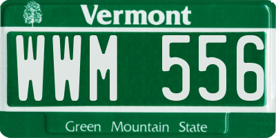 VT license plate WWM556