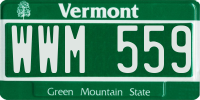 VT license plate WWM559