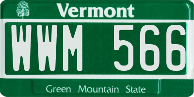 VT license plate WWM566