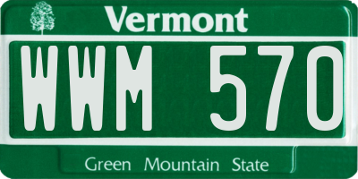 VT license plate WWM570
