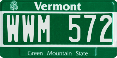 VT license plate WWM572