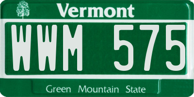 VT license plate WWM575