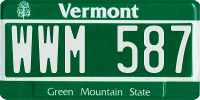 VT license plate WWM587
