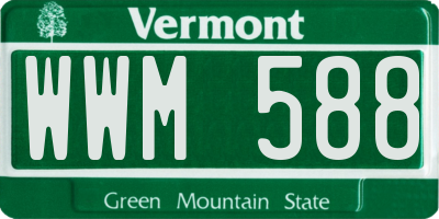 VT license plate WWM588
