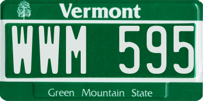 VT license plate WWM595