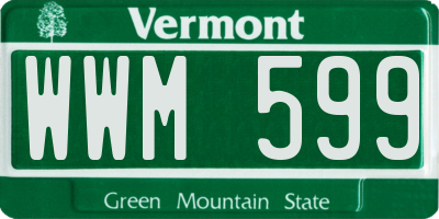 VT license plate WWM599
