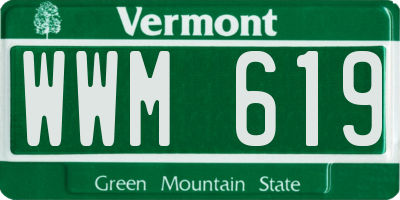 VT license plate WWM619
