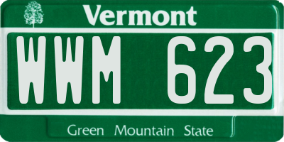 VT license plate WWM623