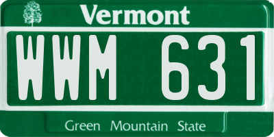 VT license plate WWM631