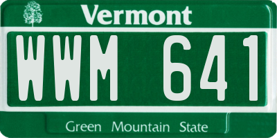 VT license plate WWM641