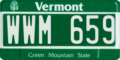 VT license plate WWM659