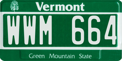 VT license plate WWM664