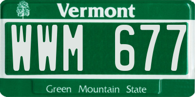 VT license plate WWM677