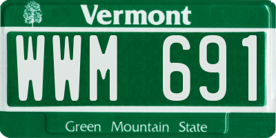 VT license plate WWM691