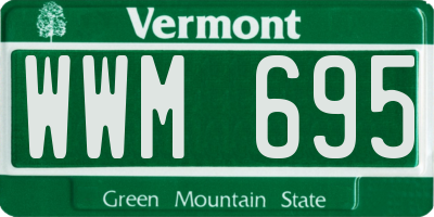 VT license plate WWM695