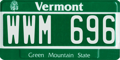 VT license plate WWM696