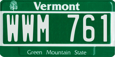 VT license plate WWM761