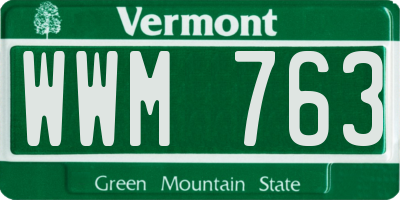 VT license plate WWM763