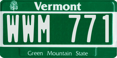 VT license plate WWM771