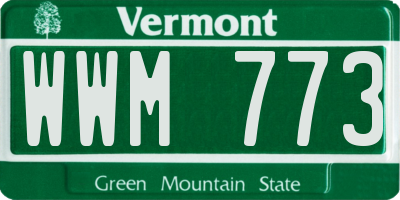 VT license plate WWM773