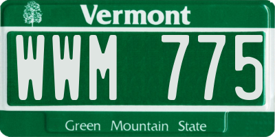 VT license plate WWM775