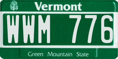 VT license plate WWM776