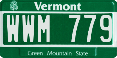 VT license plate WWM779