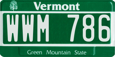 VT license plate WWM786