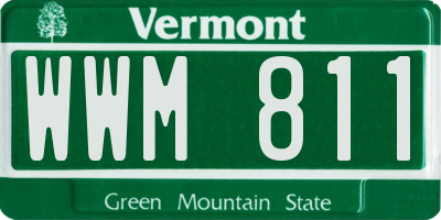 VT license plate WWM811