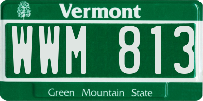 VT license plate WWM813