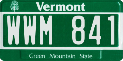 VT license plate WWM841