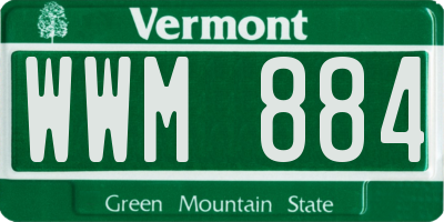 VT license plate WWM884