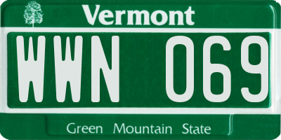 VT license plate WWN069