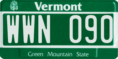 VT license plate WWN090