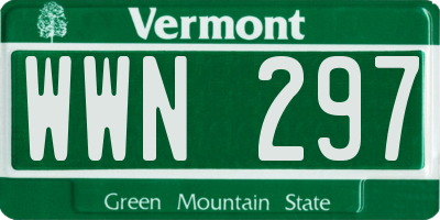 VT license plate WWN297