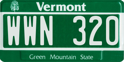 VT license plate WWN320